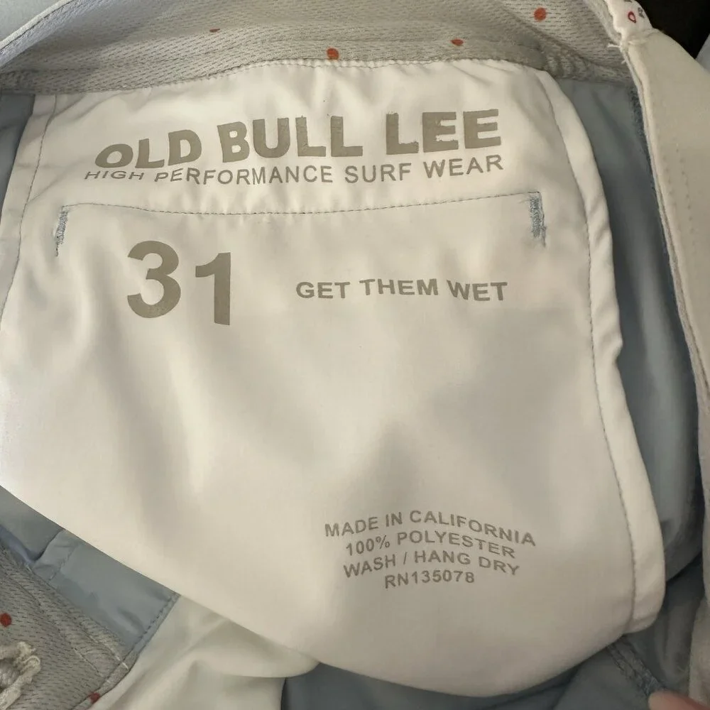Old Bull Lee Boarders Men’s 31 Blue Shorts swim trunks tie‎ waist beach surf